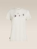 Women's Merino 150 Tech Lite Short Sleeve Tee Bird Transit Ecru hthr - 7