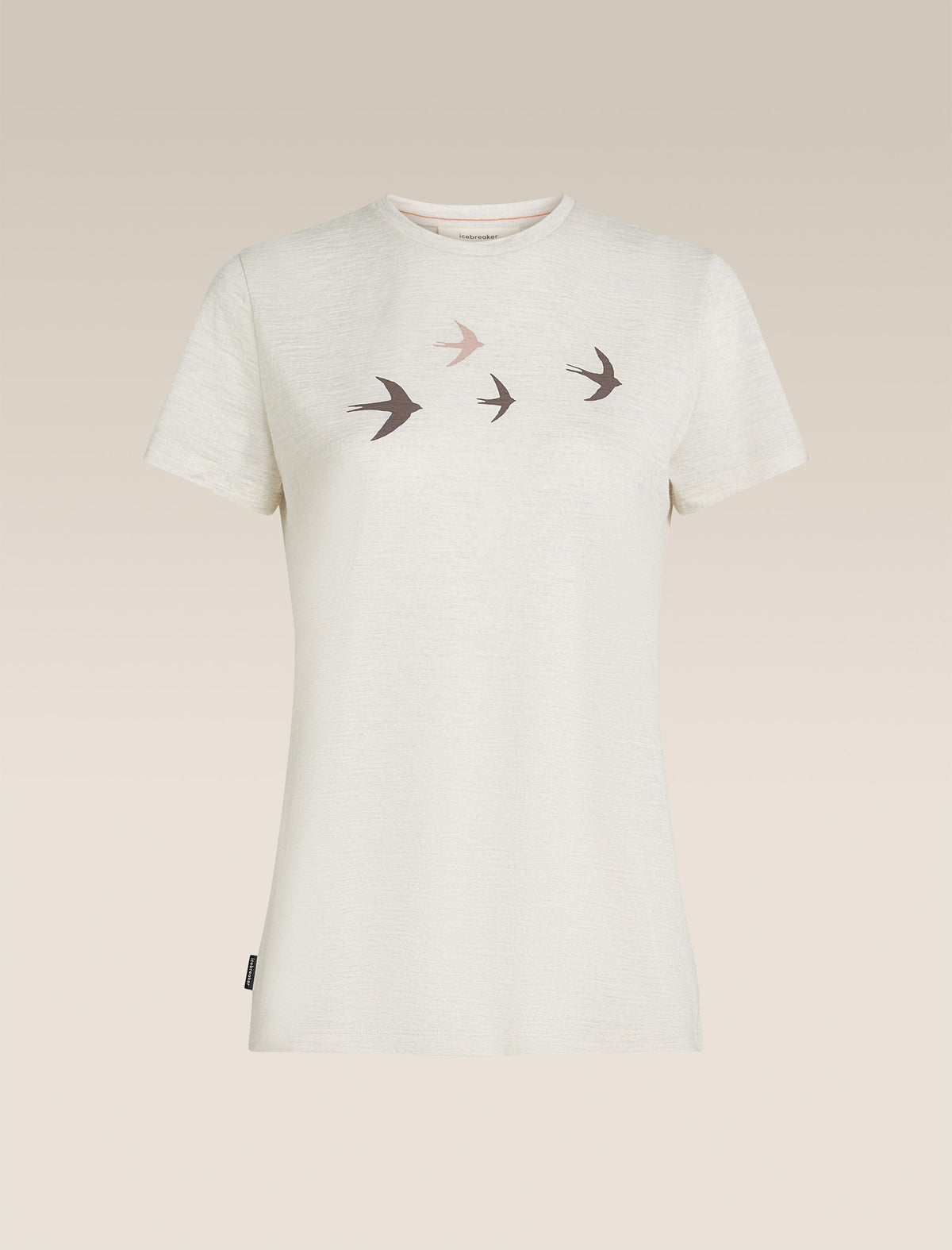 Women's Merino 150 Tech Lite Short Sleeve Tee Bird Transit Ecru hthr - 7