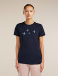 Women's Merino 150 Tech Lite Short Sleeve Tee Bird Transit Midnight Navy - 1