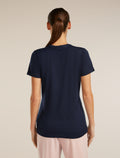 Women's Merino 150 Tech Lite Short Sleeve Tee Bird Transit Midnight Navy - 2