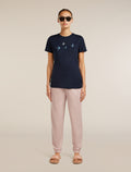 Women's Merino 150 Tech Lite Short Sleeve Tee Bird Transit Midnight Navy - 4