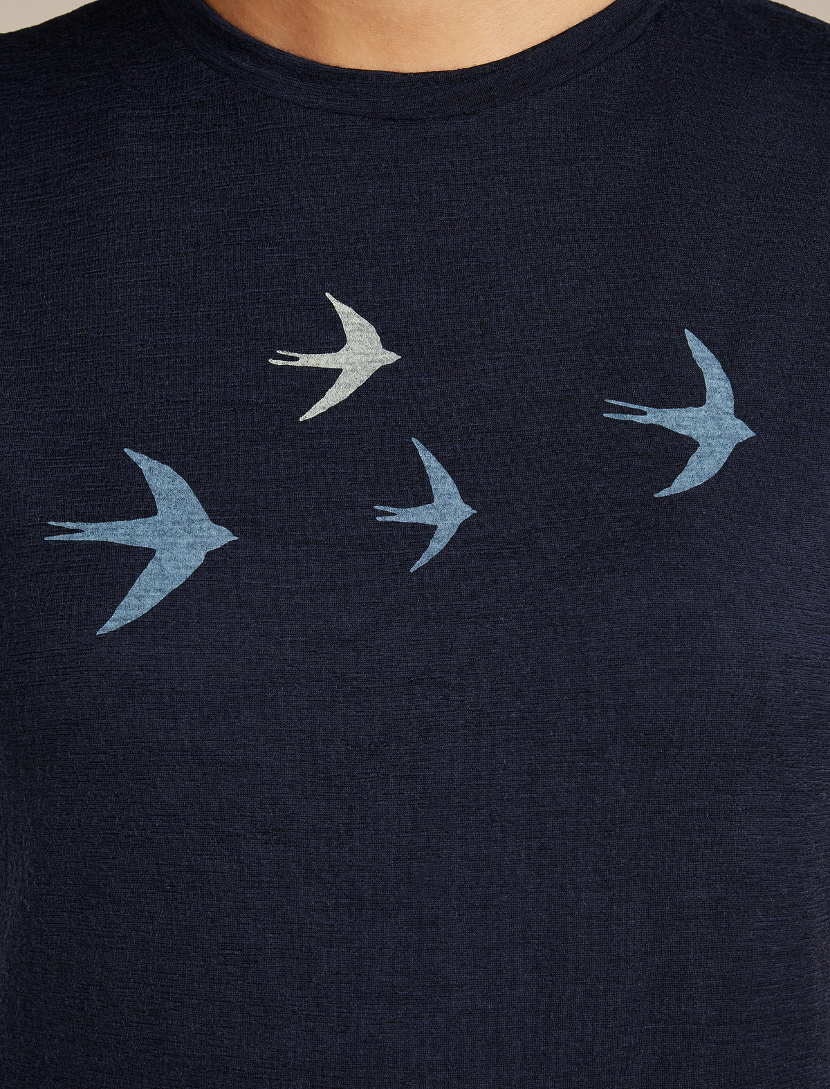 Women's Merino 150 Tech Lite Short Sleeve Tee Bird Transit Midnight Navy - 5