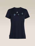 Women's Merino 150 Tech Lite Short Sleeve Tee Bird Transit Midnight Navy - 7