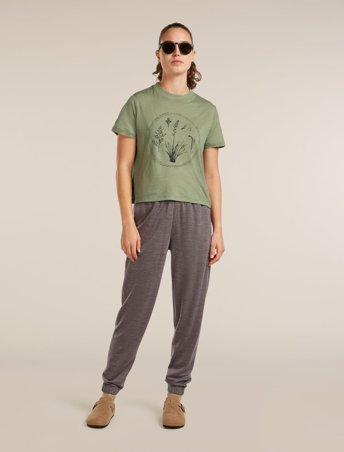 Women's Merino 150 Tech Lite Short Sleeve Crop Tee Seed Story Lichen - 4