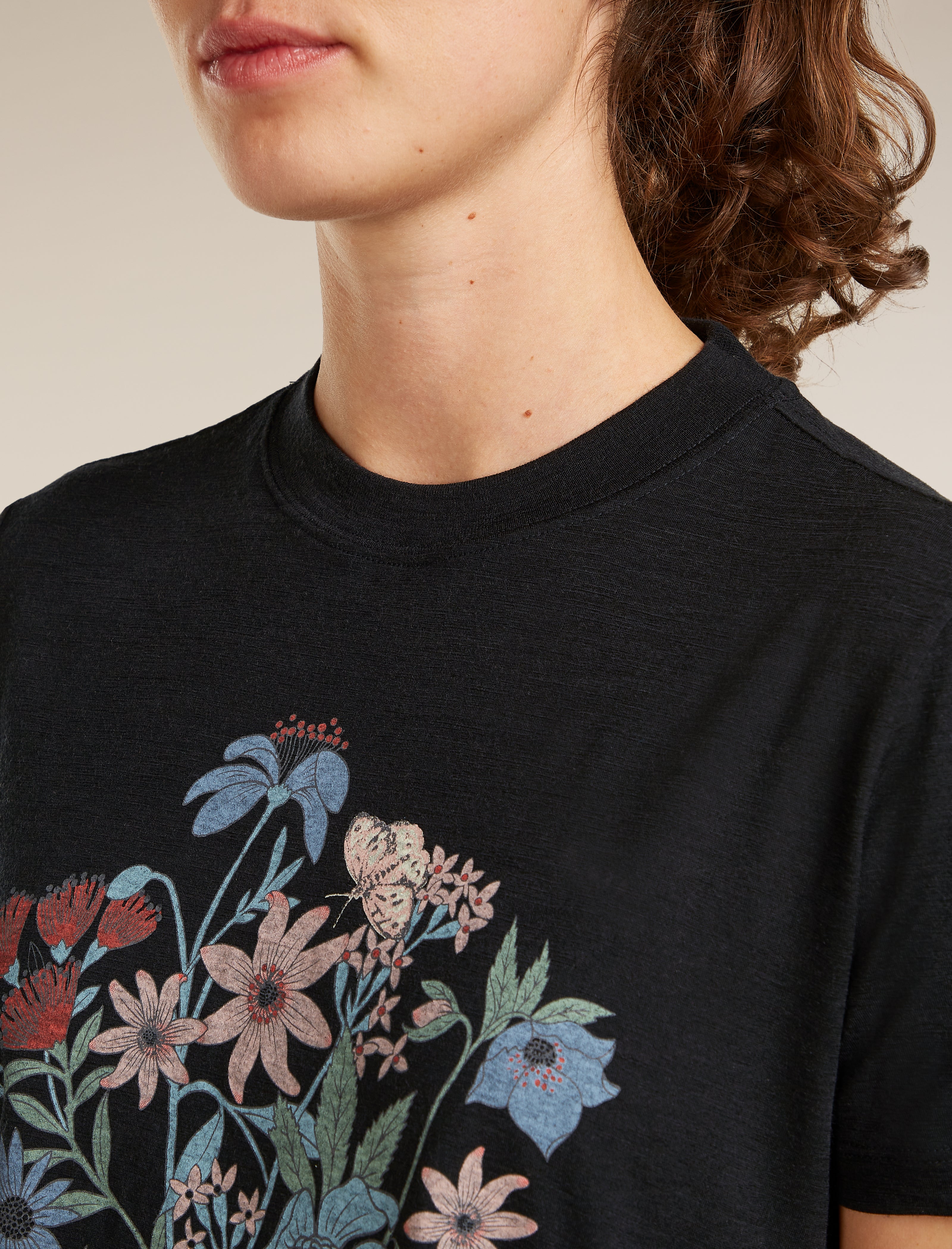 Women Merino 150 Tech Lite Short Sleeve Crop Tee NZ Flora| icebreaker