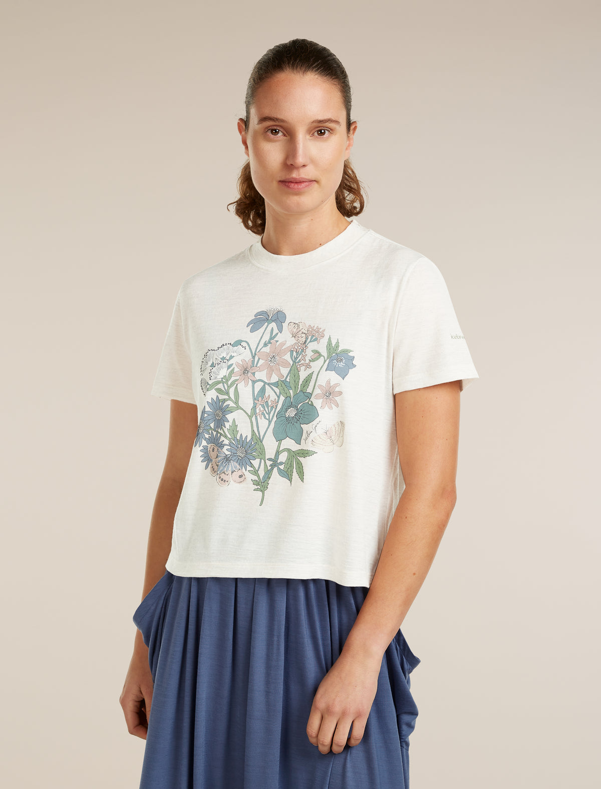 Women's Merino 150 Tech Lite Short Sleeve Crop Tee NZ Flora  - 1