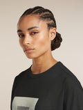 Women's Merino 150 Tech Lite Short Sleeve Relaxed Tee Mountain Shift Black - 6
