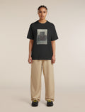 Women's Merino 150 Tech Lite Short Sleeve Relaxed Tee Mountain Shift Black - 3