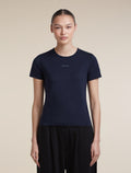 Women's Merino 200 Tech Lite Short Sleeve Crop Slim Tee Midnight Navy - 1