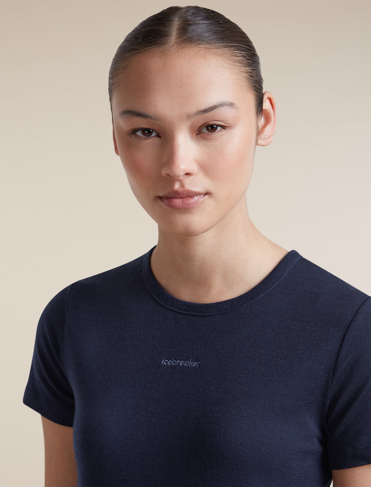 Women's Merino 200 Tech Lite Short Sleeve Crop Slim Tee Midnight Navy - 6