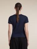 Women's Merino 200 Tech Lite Short Sleeve Crop Slim Tee Midnight Navy - 2