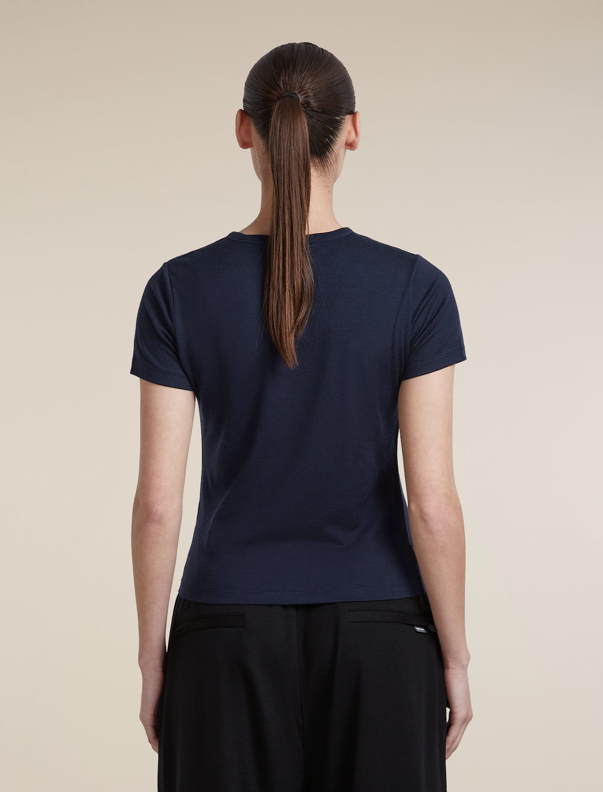 Women's Merino 200 Tech Lite Short Sleeve Crop Slim Tee Midnight Navy - 2