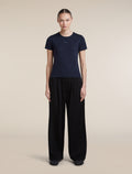 Women's Merino 200 Tech Lite Short Sleeve Crop Slim Tee Midnight Navy - 3