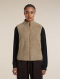 Women's Merino Blend 960 RealFleece™ High Pile Vest Bay Heather/Cumin - 1