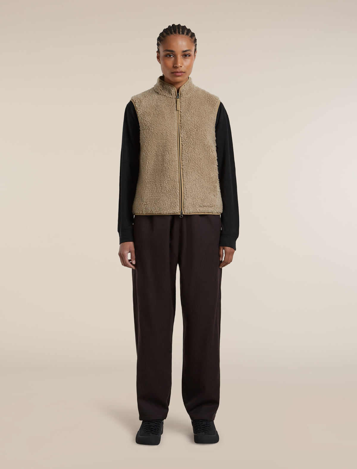 Women's Merino Blend 960 RealFleece™ High Pile Vest Bay Heather/Cumin - 3