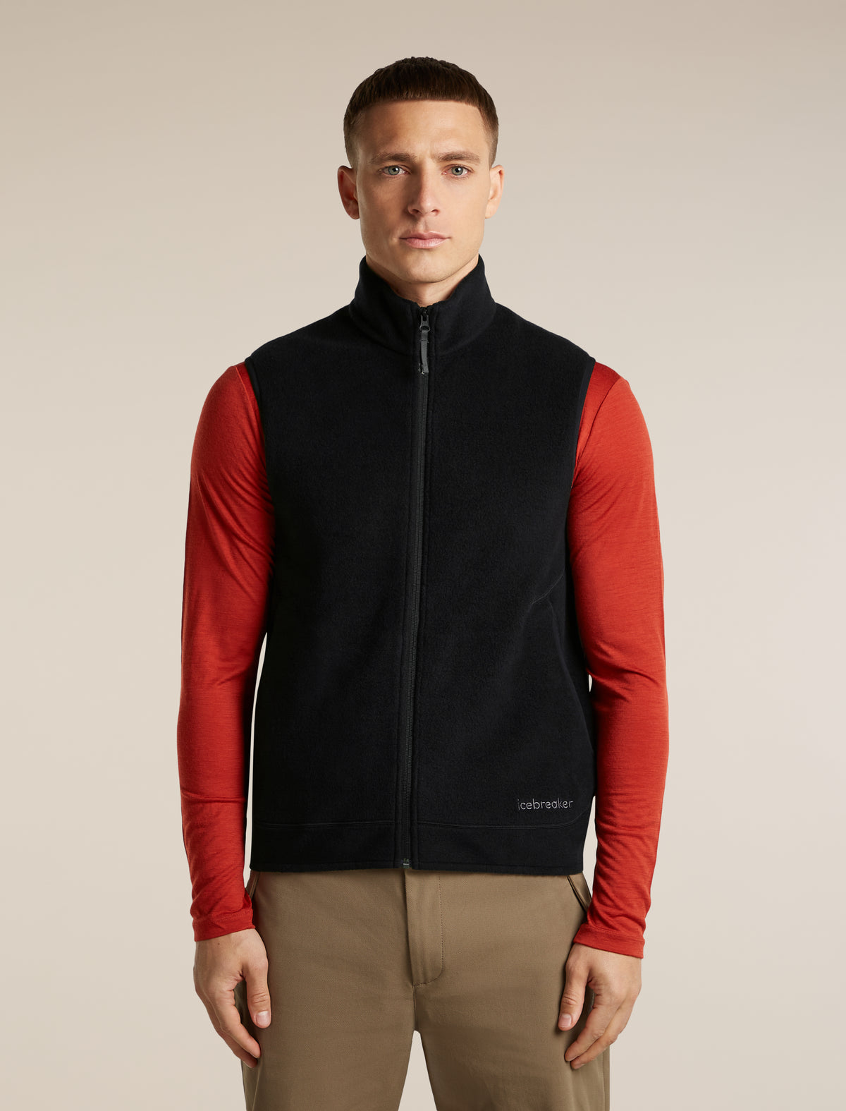 Men's Merino Blend 800 RealFleece™ Classic Pile Vest Black - 1