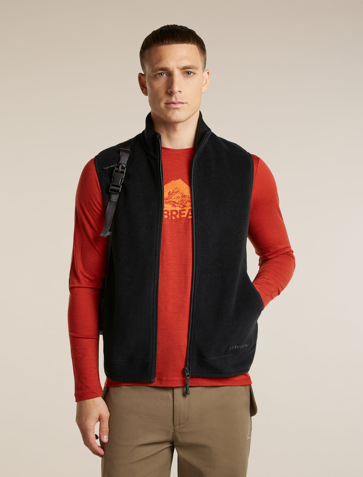 Men's Merino Blend 800 RealFleece™ Classic Pile Vest Black - 5