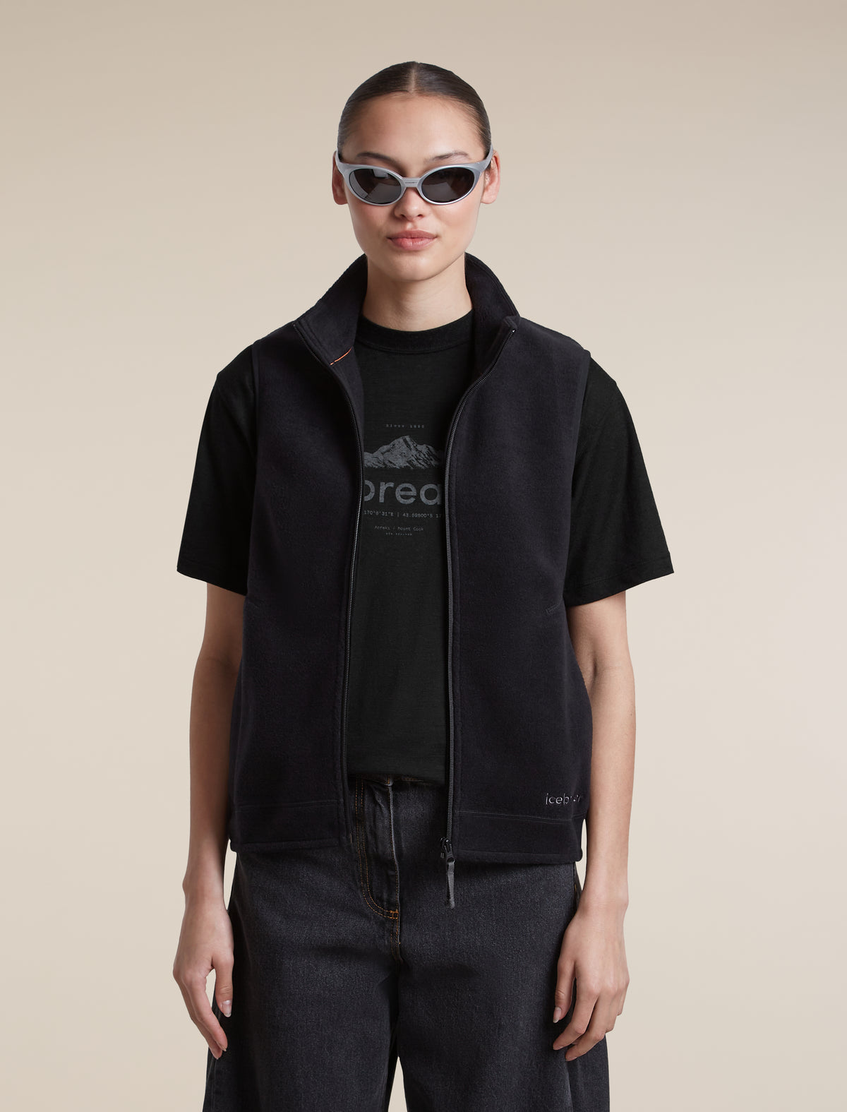 Women's Merino Blend 800 RealFleece™ Classic Pile Vest Black - 5