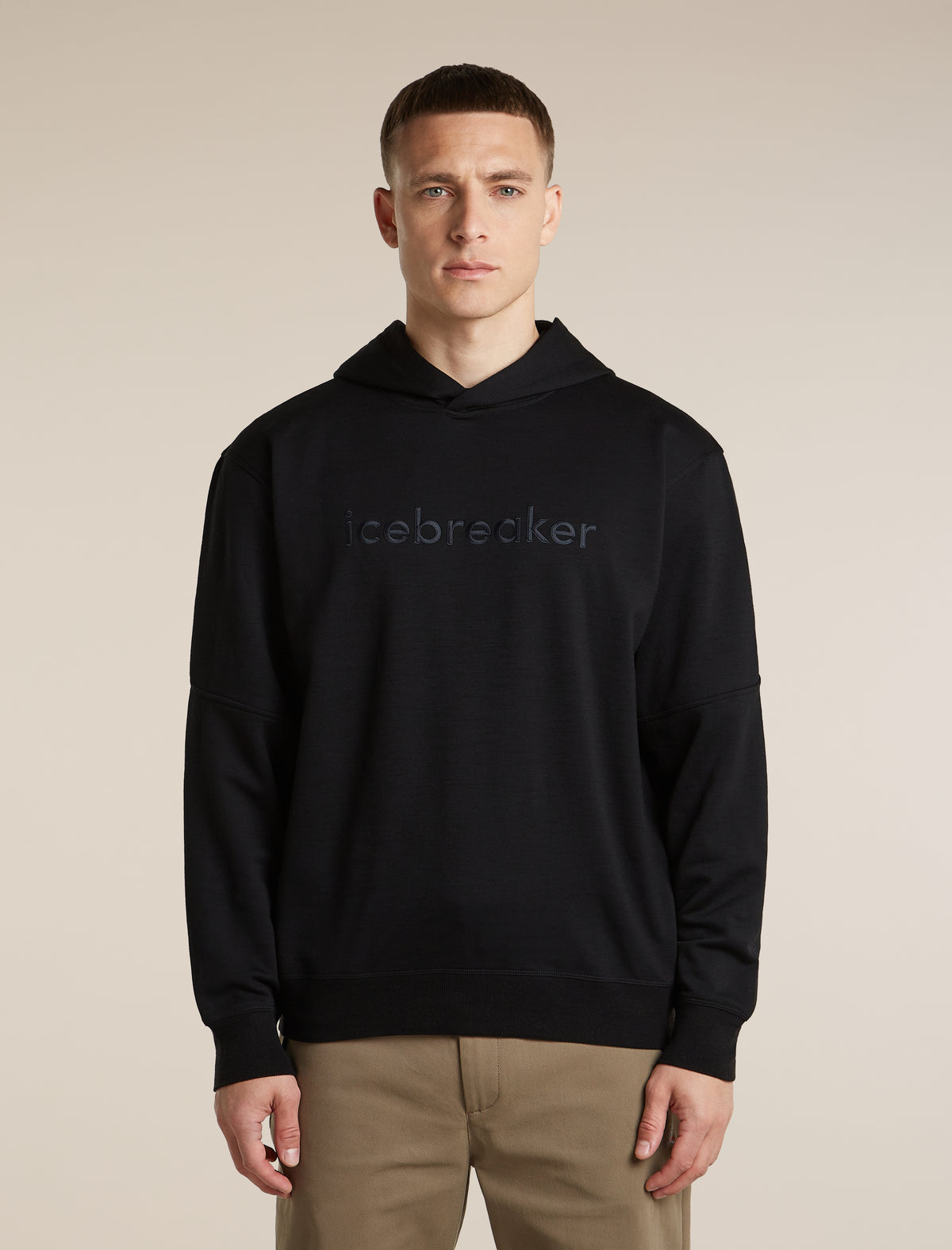 Men's Merino 360 RealFleece™ Elemental Long Sleeve Hoodie Black - 1