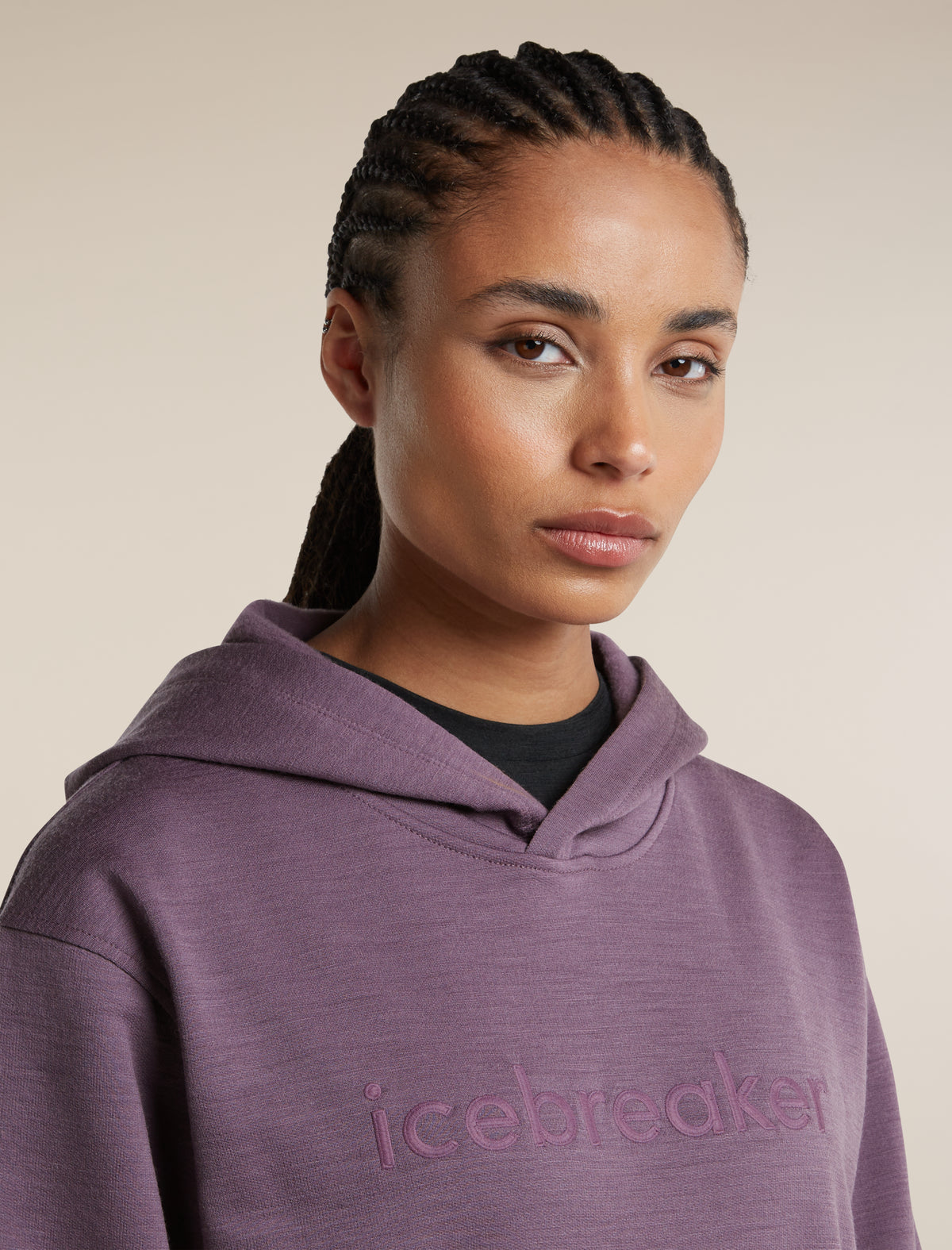 Women's Merino 360 RealFleece™ Elemental Long Sleeve Hoodie Grey Plum - 7