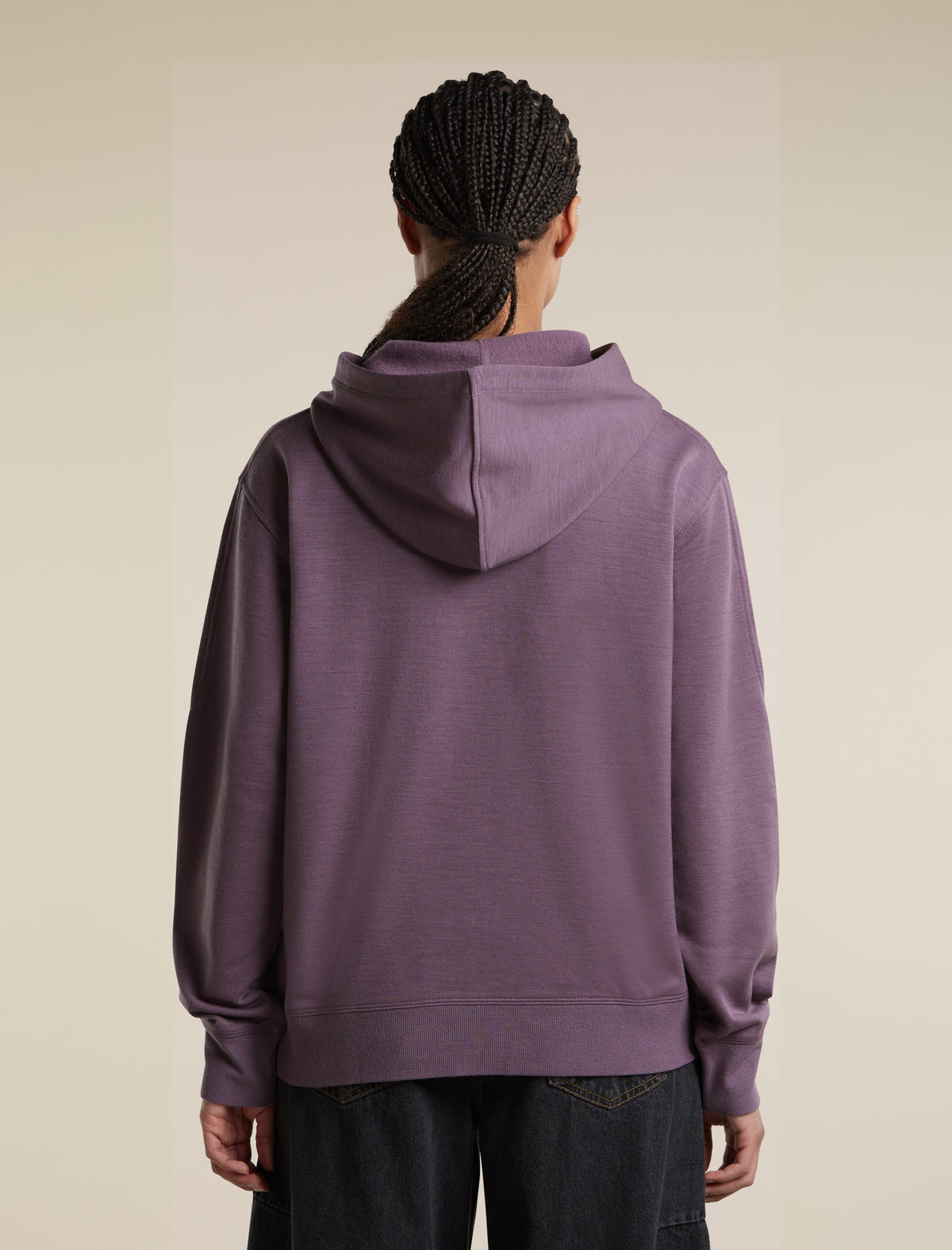 Women's Merino 360 RealFleece™ Elemental Long Sleeve Hoodie Grey Plum - 2