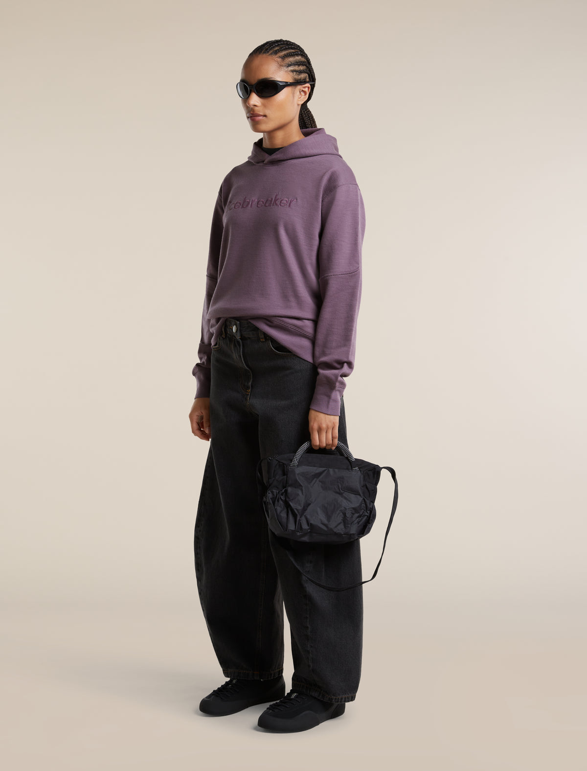 Women's Merino 360 RealFleece™ Elemental Long Sleeve Hoodie Grey Plum - 4
