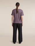 Women's Merino 150 Tech Lite Short Sleeve Relaxed V Neck Tee Grey Plum - 6