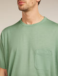 Unisex Merino 150 Short Sleeve Pocket Tee Seaglass - 5
