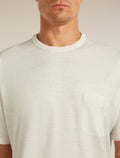 Unisex Merino 150 Short Sleeve Pocket Tee Ecru hthr - 11