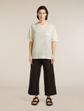 Unisex Merino 150 Short Sleeve Pocket Tee Ecru hthr - 3