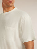 Unisex Merino 150 Short Sleeve Pocket Tee Ecru hthr - 7