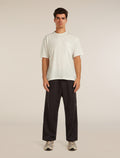 Unisex Merino 150 Short Sleeve Pocket Tee Ecru hthr - 8