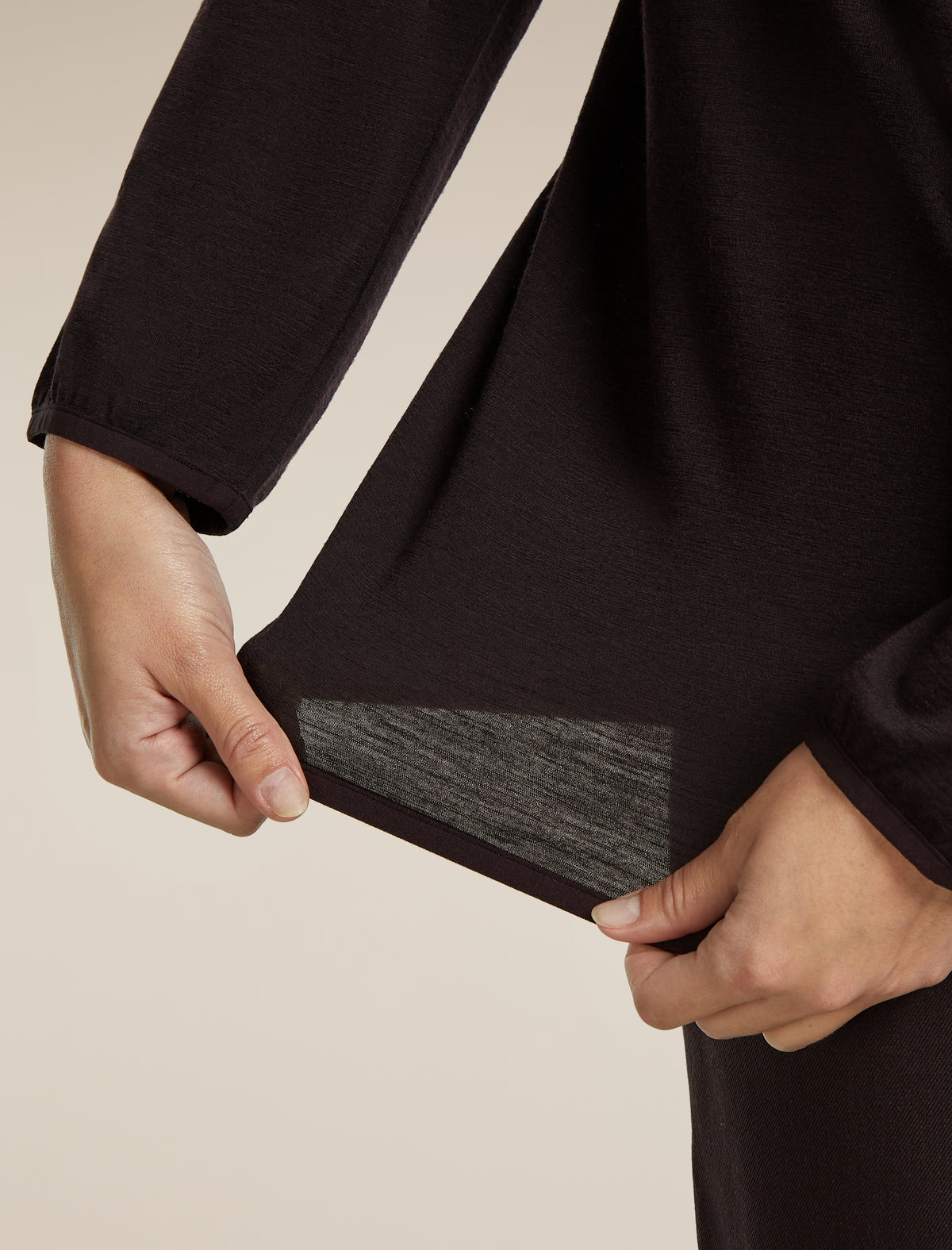 Unisex Merino 150 Round Neck Cardigan Before Dawn - 12