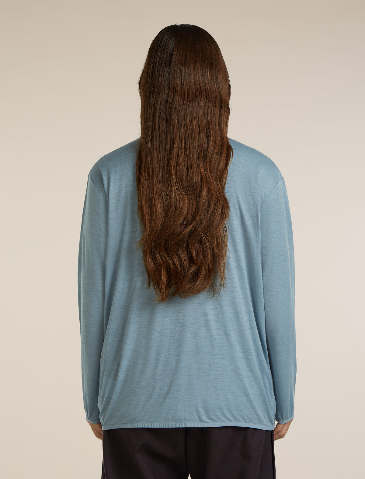 Unisex Merino 150 Round Neck Cardigan Flint Blue - 6