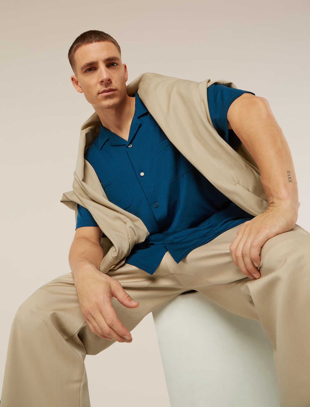 Unisex Merino Blend 125 Cool-Lite™ Short Sleeve Shirt Atlantis - 1