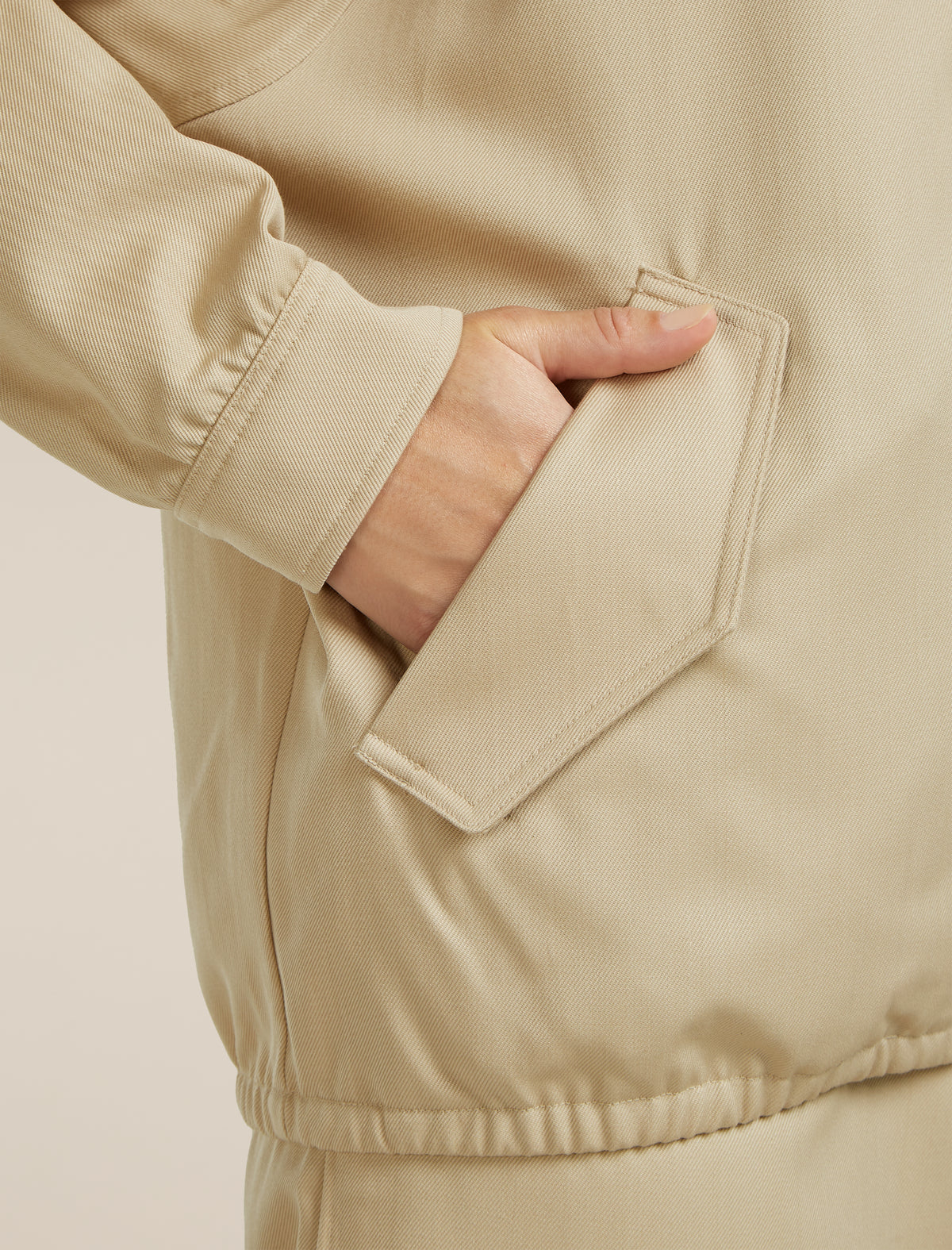 Unisex Merino Cotton Twill Shirt Jacket Safari - 16