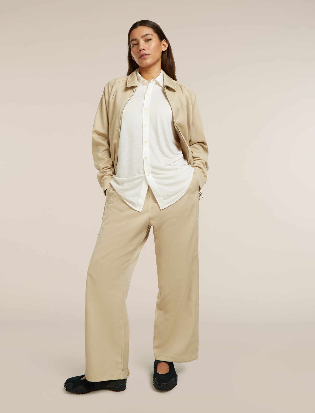 Unisex Merino Cotton Twill Shirt Jacket Safari - 21