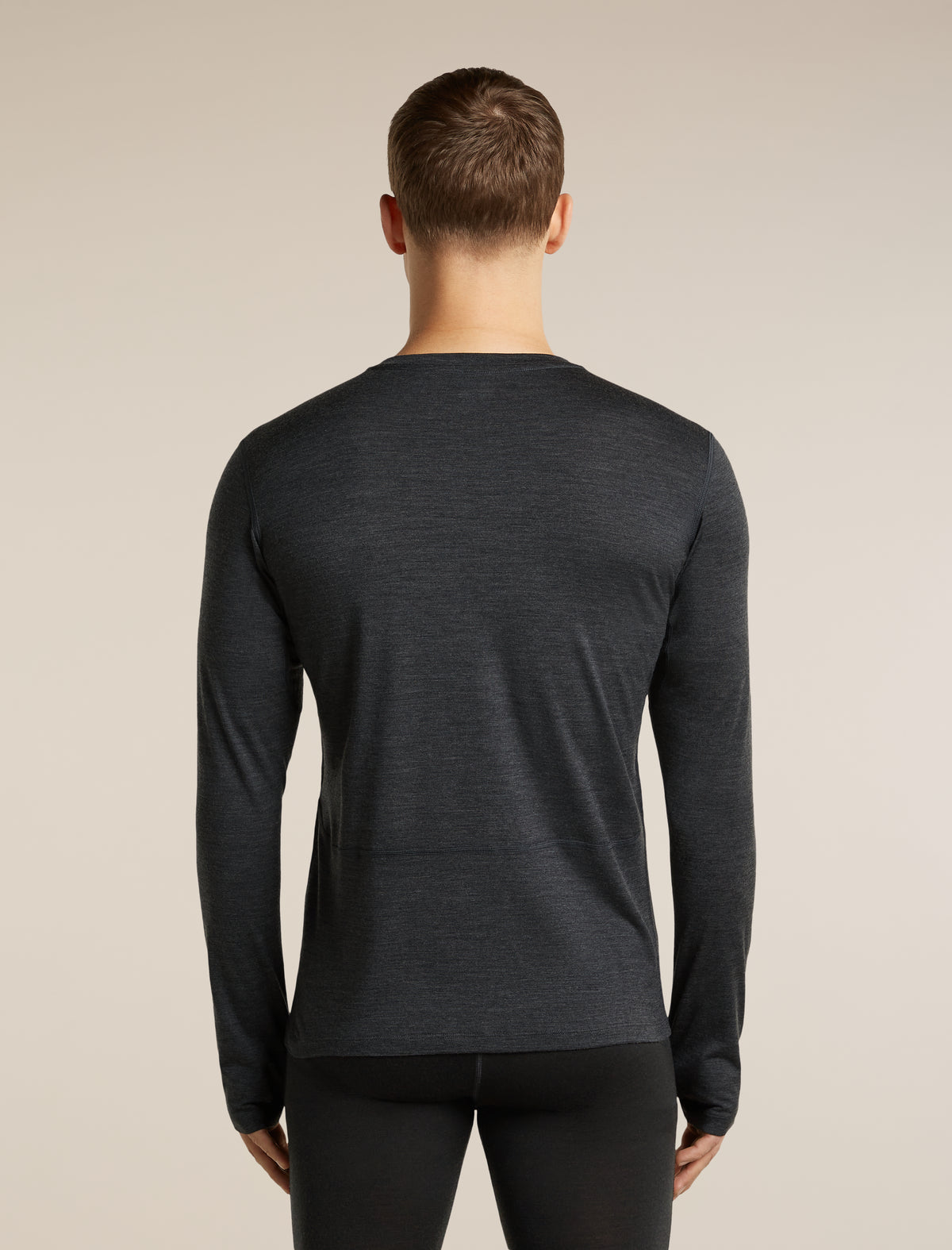 Men's 200 MerinoFine™ Ace Long Sleeve Thermal Crewe Jet Heather - 2