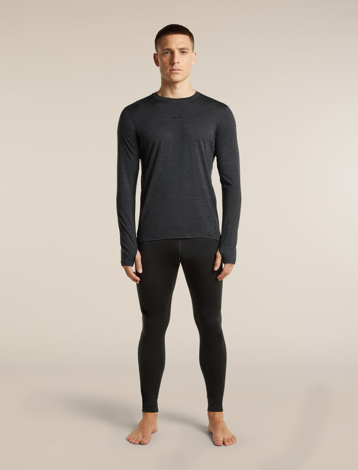 Men's 200 MerinoFine™ Ace Long Sleeve Thermal Crewe Jet Heather - 3