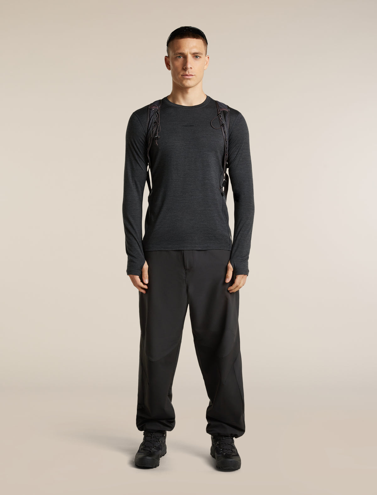 Men's 200 MerinoFine™ Ace Long Sleeve Thermal Crewe Jet Heather - 4