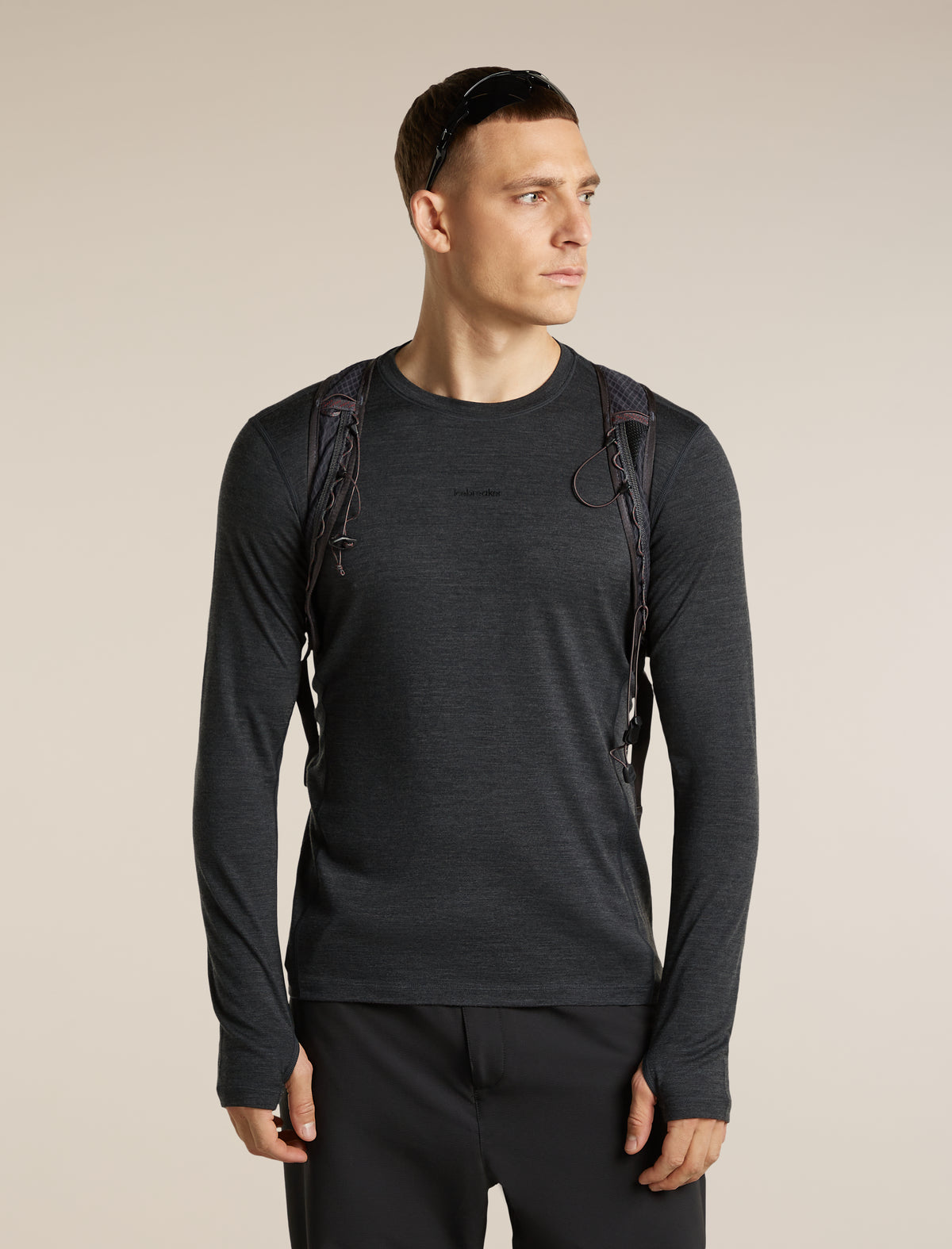 Men's 200 MerinoFine™ Ace Long Sleeve Thermal Crewe Jet Heather - 5