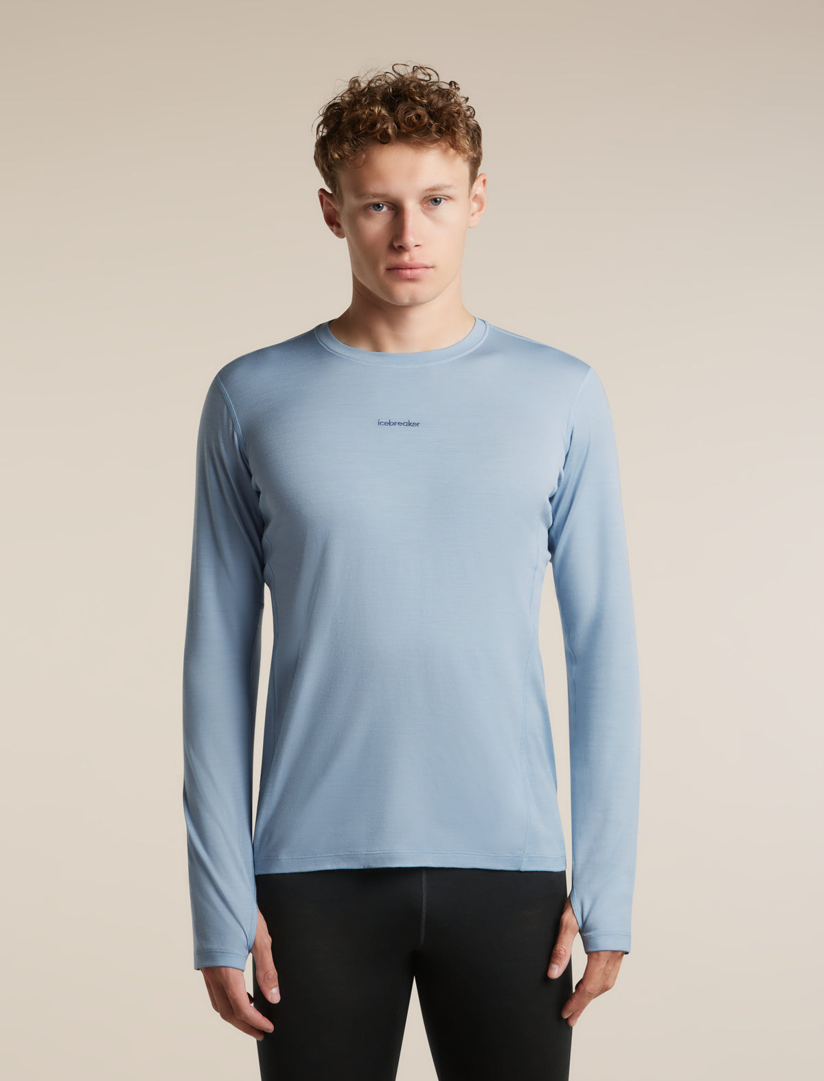 Men's 200 MerinoFine™ Ace Long Sleeve Thermal Crewe Zinc Blue - 1