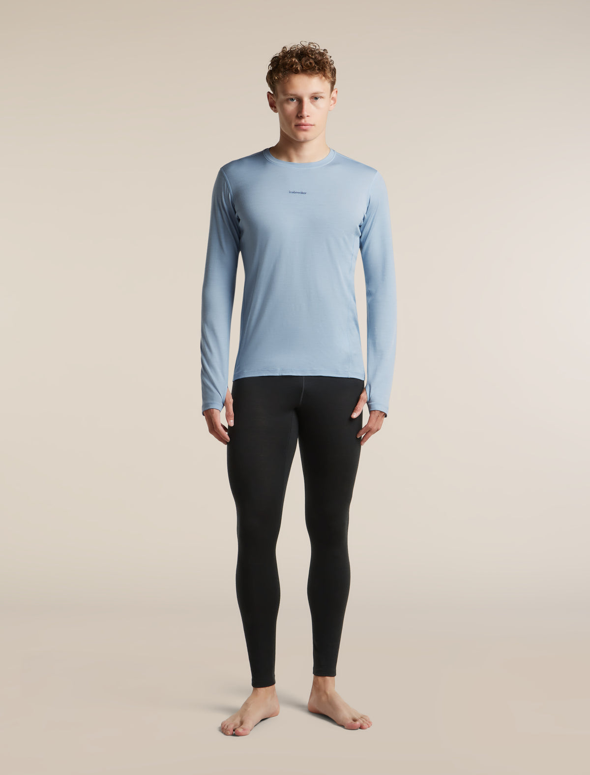 Men's 200 MerinoFine™ Ace Long Sleeve Thermal Crewe Zinc Blue - 3