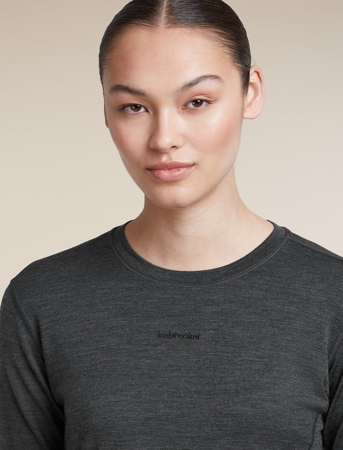 Women's 200 MerinoFine™ Ace Long Sleeve Thermal Crewe Jet Heather - 6