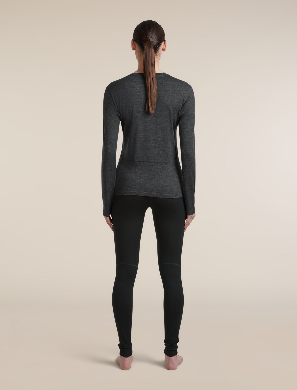 Women's 200 MerinoFine™ Ace Long Sleeve Thermal Crewe Jet Heather - 7