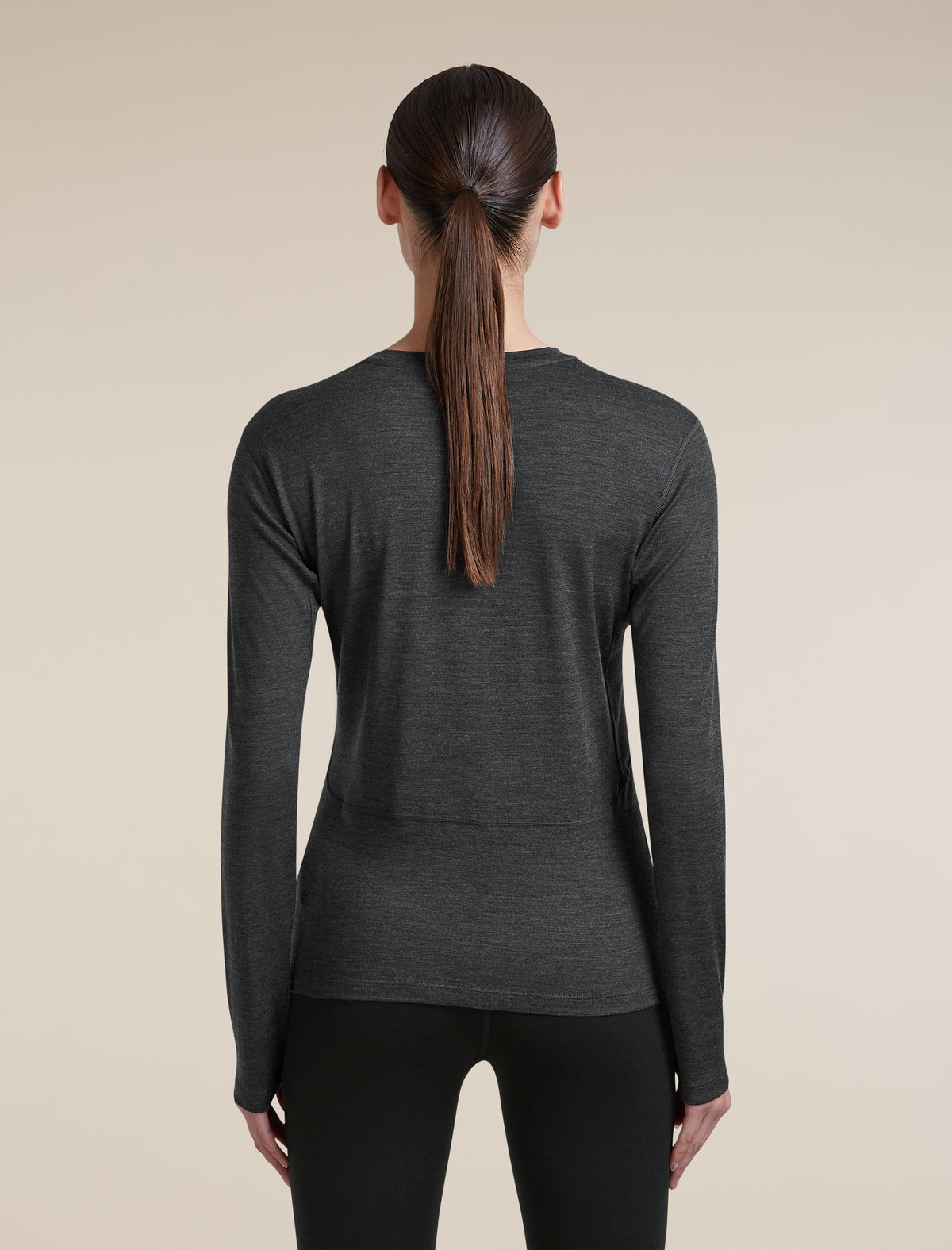 Women's 200 MerinoFine™ Ace Long Sleeve Thermal Crewe Jet Heather - 2