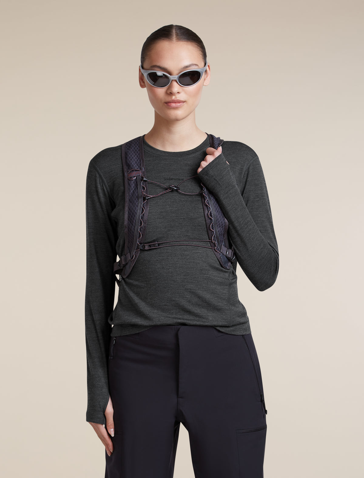 Women's 200 MerinoFine™ Ace Long Sleeve Thermal Crewe Jet Heather - 5