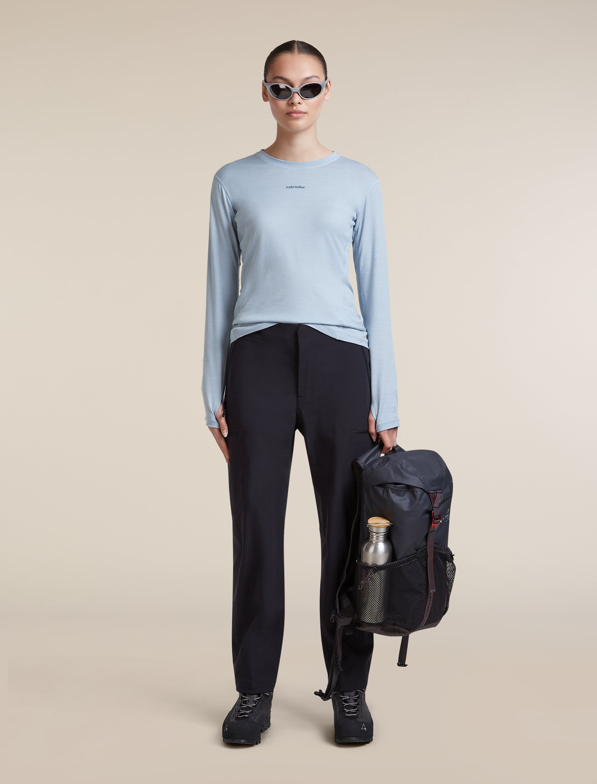 Women's 200 MerinoFine™ Ace Long Sleeve Thermal Crewe Zinc Blue - 4