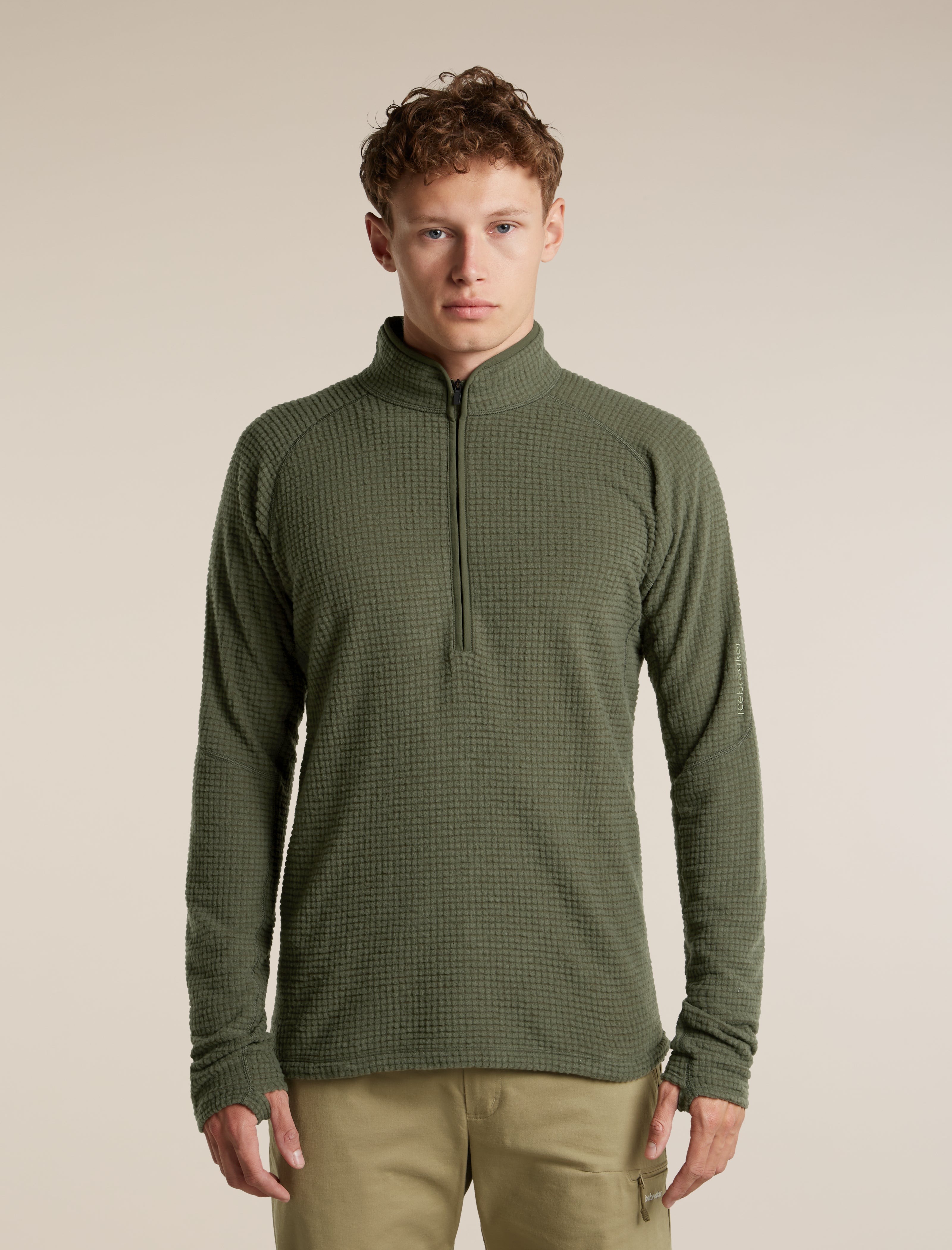 Men's Merino 400 RealFleece™ Grid Peaksland Long Sleeve Half Zip