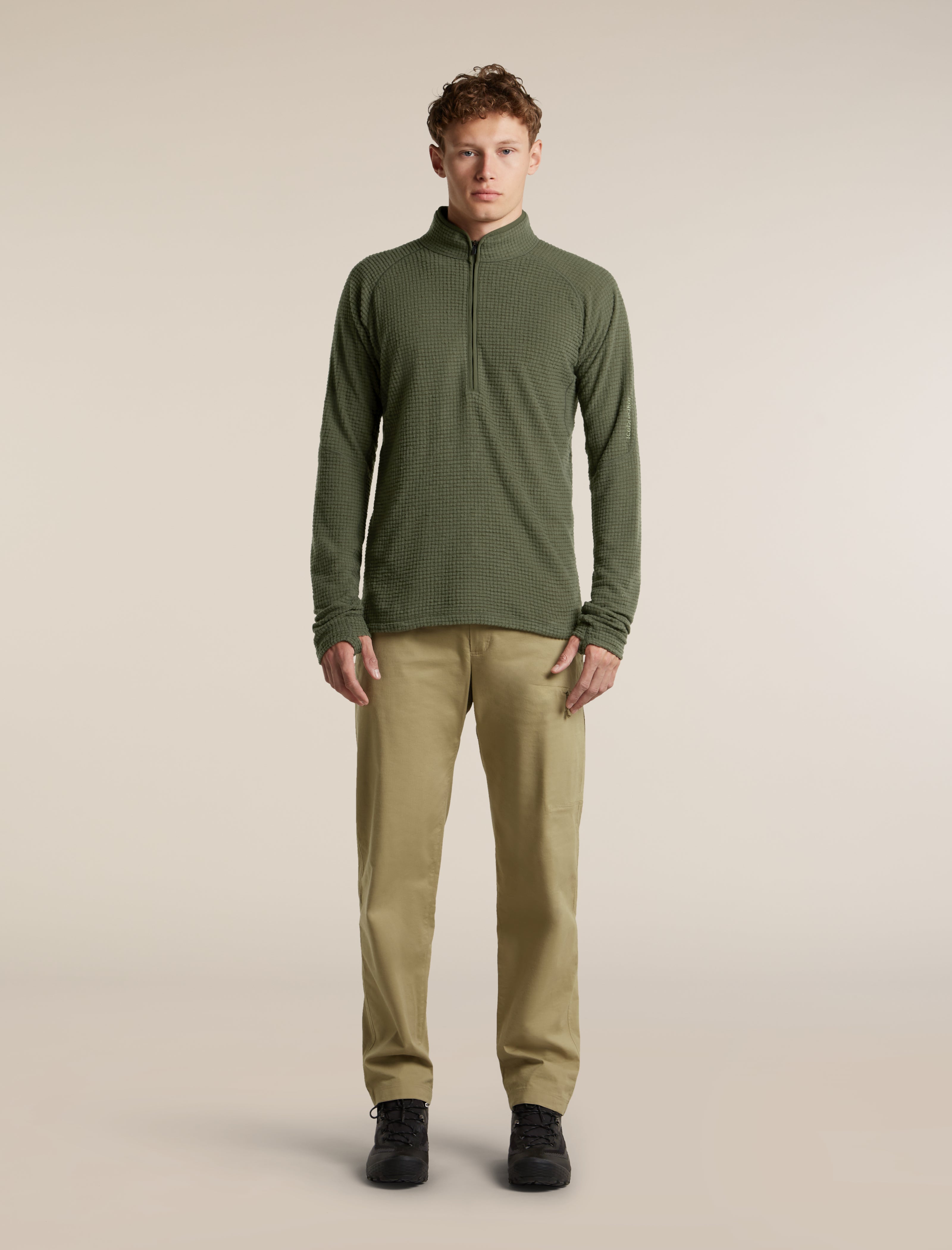 Men's Merino 400 RealFleece™ Grid Peaksland Long Sleeve Half Zip